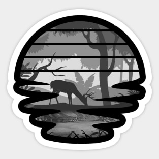 Flat jungle - Into The Forest Sticker